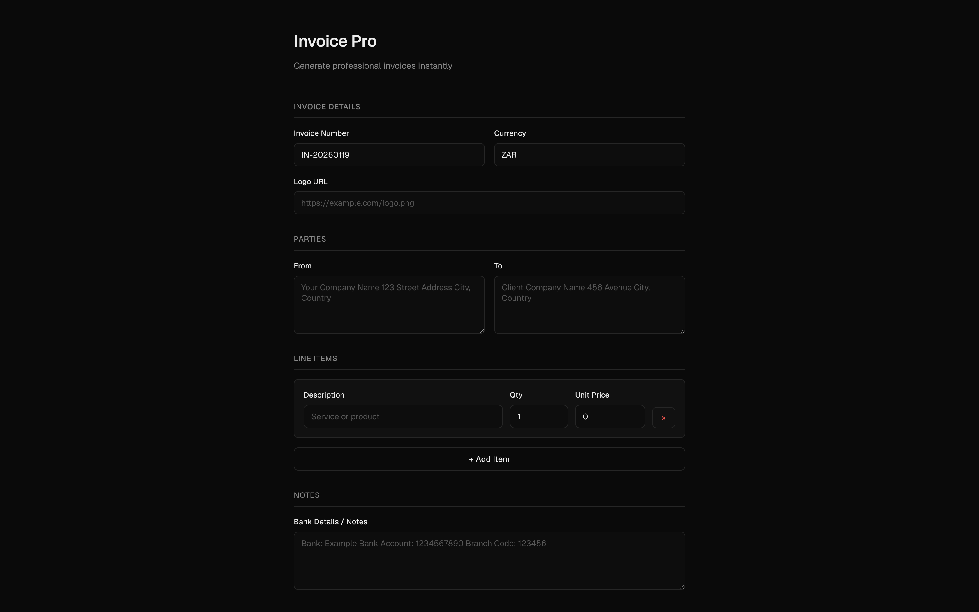 Custom billing system dashboard